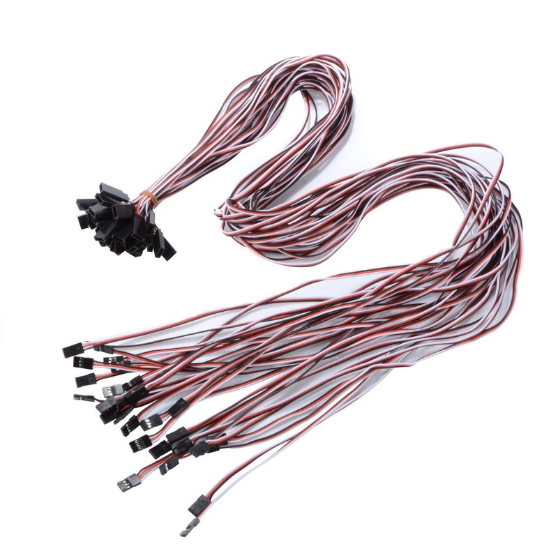 YXQ Servo Extension Cable 3 Pin Male to Female Lead Wire for RC Airplane (100mm, 10Pcs) - Image 3